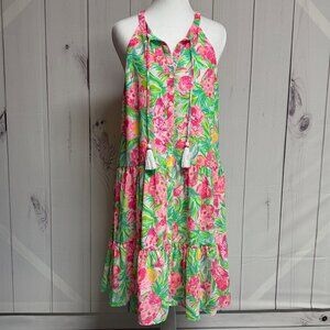 Lilly Pulitzer Carolane Dress Women’s M Resort White Pear Necessities EUC